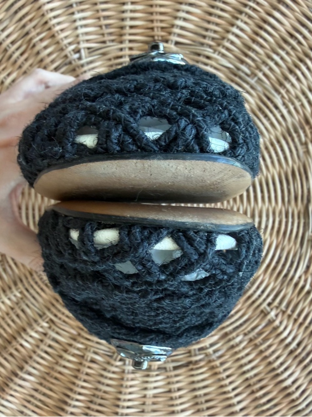 NEW wt tags & box CHANEL Black Crochet Loafers wt Heart interlocking - size 37,5 - Picture 10 of 16